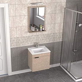 Biani Aybe Bej Fix Arya 55 cm Banyo Dolabı