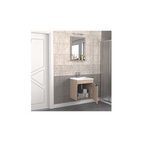 Biani Aybe Bej Fix Arya 55 cm Banyo Dolabı