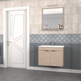 Biani Aybe Bej Fix Arya 75 cm Banyo Dolabı