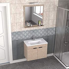 Biani Aybe Bej Fix Arya 75 cm Banyo Dolabı