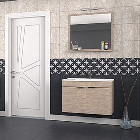 Biani Aybe Bej Fix Arya 85 cm Banyo Dolabı