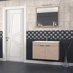 Biani Aybe Bej Fix Arya 85 cm Banyo Dolabı
