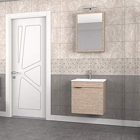 Biani Aybe Bej Fix Loft 55 cm Banyo Dolabı