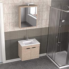 Biani Aybe Bej Fix Loft 65 cm Banyo Dolabı