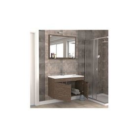 Biani Aybe Kahve Fix Arya 100 cm Banyo Dolabı