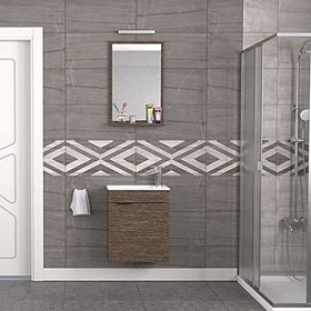 Biani Aybe Kahve Fix Arya 50 cm Banyo Dolabı