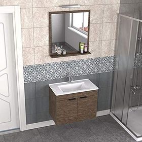 Biani Aybe Kahve Fix Arya 75 cm Banyo Dolabı