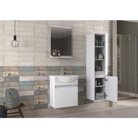 Biani Buca 55cm Beyaz Banyo Dolabı