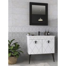 Biani Cosmos 90 cm Antique White Banyo Dolabı