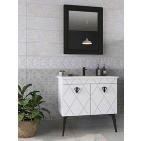 Biani Cosmos 90 cm Antique White Banyo Dolabı