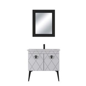 Biani Cosmos 90 cm Antique White Banyo Dolabı
