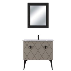 Biani Cosmos 90 cm Matt Mocha Banyo Dolabı