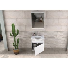 Biani Edremit 55cm Beyaz Banyo Dolabı