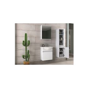 Biani Edremit 55cm Beyaz Banyo Dolabı