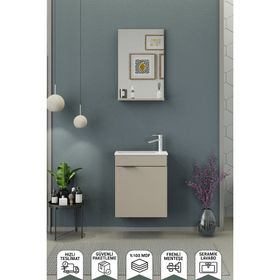 Biani Fix Arya 50 CM Latte Banyo Dolabı