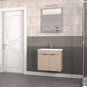 Biani Fix Arya Aybe Bej 65 cm Banyo Dolabı