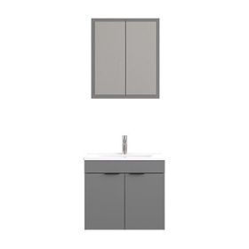 Biani Fix Loft 65 cm Mat Gri Banyo Dolabı