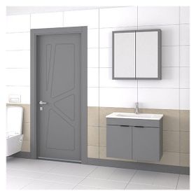 Biani Fix Loft 75 cm Mat Gri Banyo Dolabı