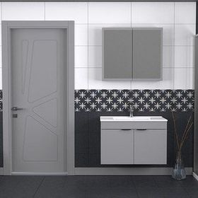 Biani Fix Loft 85 cm Mat Gri Banyo Dolabı