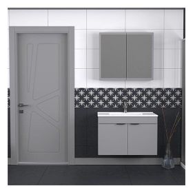 Biani Fix Loft 85 cm Mat Gri Banyo Dolabı