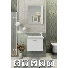 Biani Fix Maxila 60 CM Beyaz Banyo Dolabı