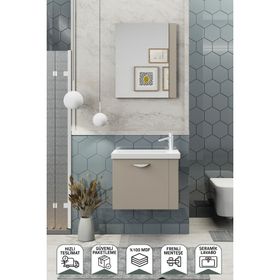 Biani Fix Maxila 60 CM Latte Banyo Dolabı
