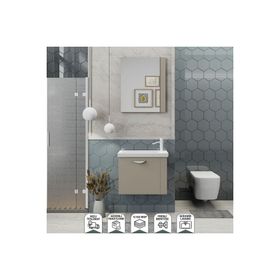 Biani Fix Maxila 60 CM Latte Banyo Dolabı