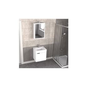 Biani Mat Beyaz Fix Loft 55 cm Banyo Dolabı