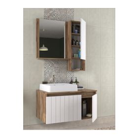 Biani Nevada 90 cm Beyaz Banyo Dolabı