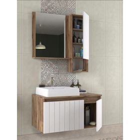 Biani Nevada 90 cm Beyaz Banyo Dolabı