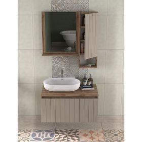 Biani Nevada 90 cm Violin Matt Mocha Banyo Dolabı