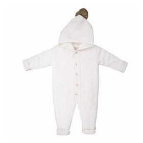 Bibaby 60600 Mavi Cepli Welsoftlu Triko Bebek Tulumu