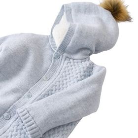 Bibaby 60600 Mavi Cepli Welsoftlu Triko Bebek Tulumu