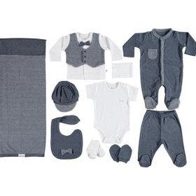Bibaby 63152 Gri Little Boy 10'lu Set