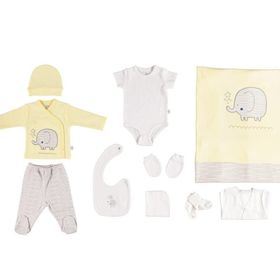 Bibaby 63184 Sarı Summer Elephant 10 Parça Zıbın Seti