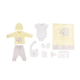 Bibaby 63184 Sarı Summer Elephant 10 Parça Zıbın Seti