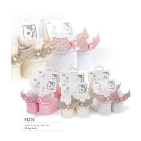 Bibaby 68297 Ekru Pembe Angel Bebek Çorap