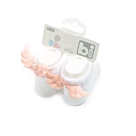 Bibaby 68297 Ekru Pembe Angel Bebek Çorap