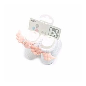 Bibaby 68297 Ekru Pembe Angel Bebek Çorap