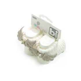 Bibaby 68297 Ekru Pembe Angel Bebek Çorap