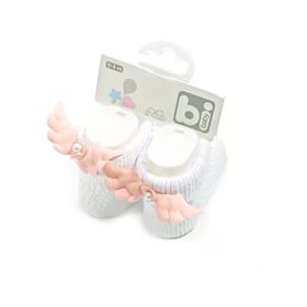 Bibaby 68297 Ekru Pembe Angel Bebek Çorap