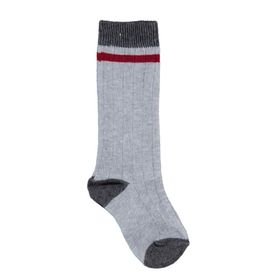 Bibaby 68431 Gri Biorganic Çizgili Dizaltı Yaş Çorap