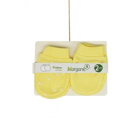 Bibaby 72165 Sarı Ekru Biorganic Fly Dandelions 2'li Eldiven