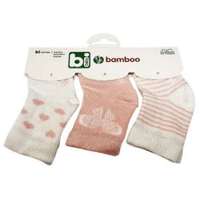 Bibaby Beyaz Kelebek Pwmbe 2'li Bambu Bebek Çorabı
