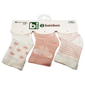 Bibaby Beyaz Kelebek Pwmbe 2'li Bambu Bebek Çorabı