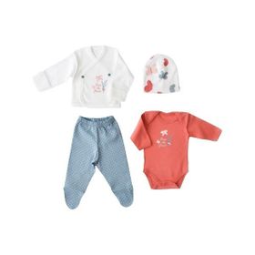 Bibaby Wild Flowers Prematüre Spring Blue Organik Zıbın Takımı