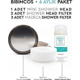 Bibimcos 6 Aylık Mini Duş Başlığı+2 Yedek Filtre+3 Madeca Duş Filtresi