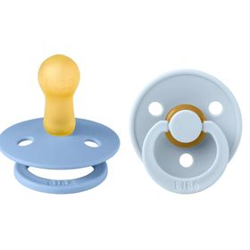 Bibs 120214 Sky Blue - Baby Blue 6-18 Ay Doğal Kauçuk 2'li Emzik