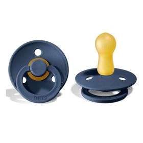 Bibs Ay Steel Blue Colour 0-6 Bebek Doğal Kauçuk Emzik