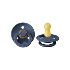 Bibs Ay Steel Blue Colour 0-6 Bebek Doğal Kauçuk Emzik
